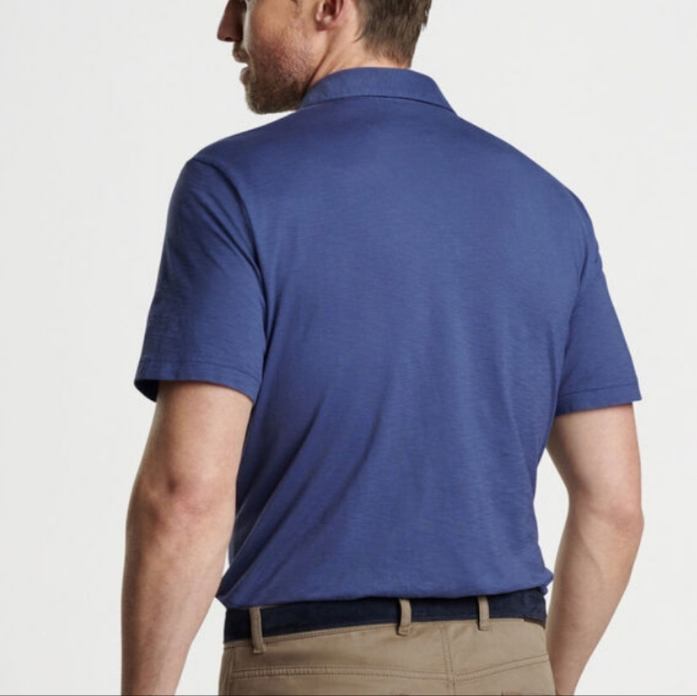 Peter Millar Journeyman Polo Shirt in Navy - Picture 3 of 14